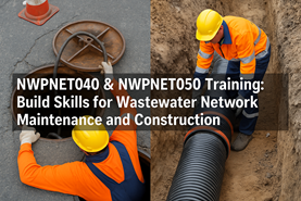 Strengthen your wastewater expertise with nationally recognised training. Complete NWPNET040 & NWPNET050 to gain hands-on skills in maintaining, repairing and constructing wastewater assets—essential for compliance, safety and environmental protection.